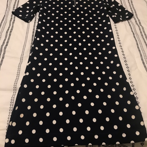 H&M Divided Navy Blue Polka Dot Mod Dress - Picture 1 of 5